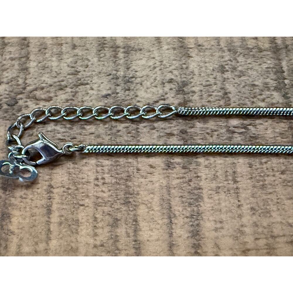 Christian Dior D Logo Necklace 19 Inch Silver Initial Pendant Chain Box Gift - Picture 9 of 11
